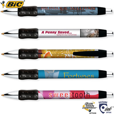 Promotional Pen: BIC Digital WideBody Chrome Grip Pen Customized Pens: BIC Digital WideBody Chrome Grip Pen