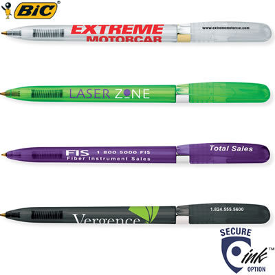 Customized Pens: BIC Pivo Clear Chrome Twist Pen