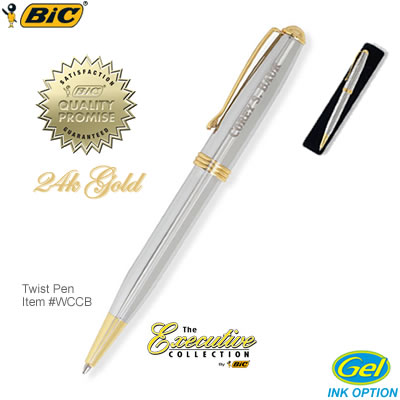 Customized Pens: BIC Worthington Chrome Twist Ballpoint Pen