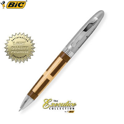 Promotional Pen: BIC Wood Twist Pen Customized Pens: BIC Wood Twist Pen
