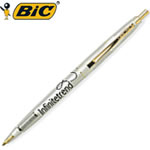 Customized Pens: BIC Clic Clear Pen with Gold Trim