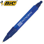 Customized Pens: BIC Tri Stic WideBody Clear Pen with Color Grip